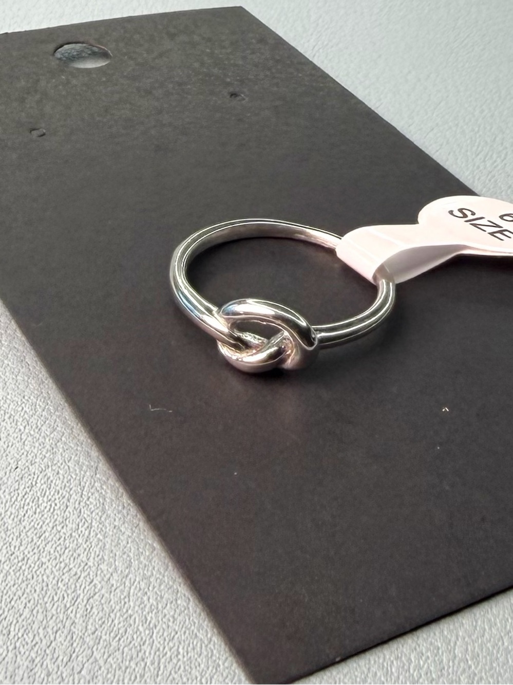 Minimal Knot Stack Ring in Silver - Women's Jewelry